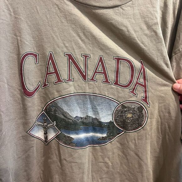 Canada Graphic Gray T Shirt XL Quality Goods Unisex Cotton Pullover Short Sleeve - Picture 7 of 7